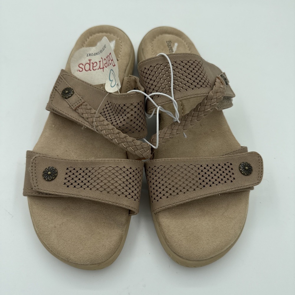 Baretraps Women's Tan Pattie Sandals With Braided Straps Size 9 Comfort